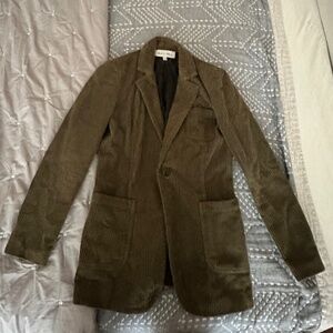 XS Green Corduroy Alex Mill Frankie Blazer